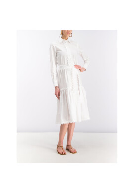 Tory Burch Рокля тип риза 53852 Бял Regular Fit - Pepit.bg