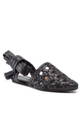 Tory Burch Сандали Basketweave Wrap Flap 85255 Черен - Pepit.bg