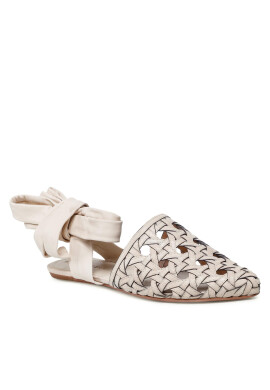 Tory Burch Сандали Basketweave Wrap Flat 85255 Бежов - Pepit.bg