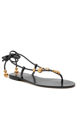 Tory Burch Сандали Capri Flat Lace Up Sandal 80044 Черен - Pepit.bg