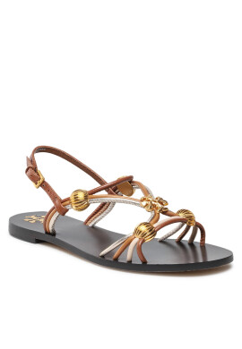 Tory Burch Сандали Capri Multi Strap Sandal 89327 Кафяв - Pepit.bg