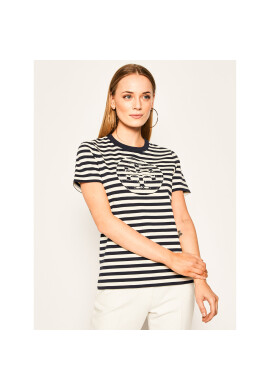 Tory Burch Тишърт Striped Logo 63871 Цветен Regular Fit - Pepit.bg