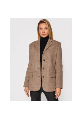Tory Burch Вълнено палто 84314 Кафяв Regular Fit - Pepit.bg