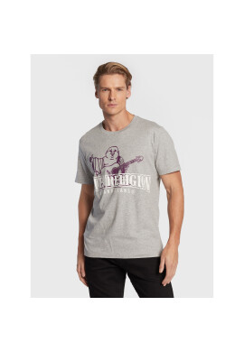 True Religion Тишърт Buddha Stencil 106294 Сив Regular Fit - Pepit.bg