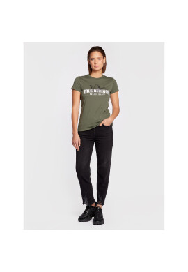 True Religion Тишърт Buddha Stencil 205636 Зелен Slim Fit - Pepit.bg