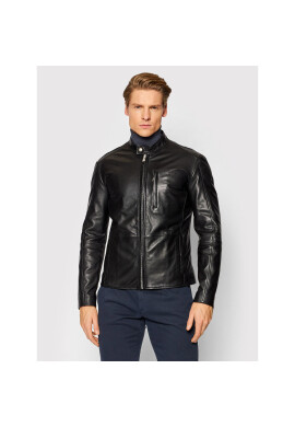 Trussardi Кожено яке Biker Soft Touch 52S00713 Черен Regular Fit - Pepit.bg