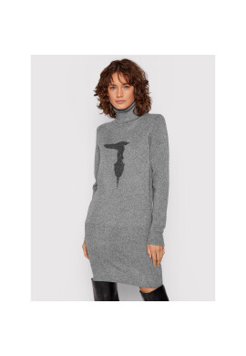 Trussardi Плетена рокля Logo 56D00549 Сив Regular Fit - Pepit.bg