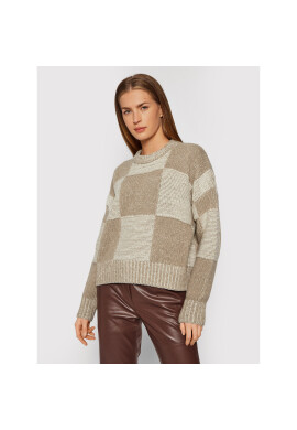 Trussardi Пуловер Chequerboard 56M00461 Бежов Relaxed Fit - Pepit.bg