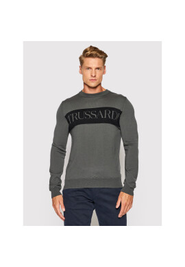 Trussardi Пуловер Logo 52M00517 Сив Regular Fit - Pepit.bg
