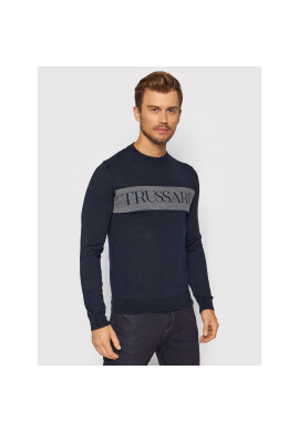 Trussardi Пуловер Logo 52M00517 Тъмносин Regular Fit - Pepit.bg