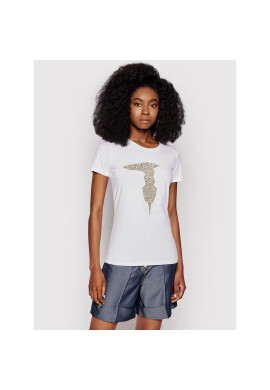 Trussardi Тишърт 56T00363 Бял Slim Fit - Pepit.bg