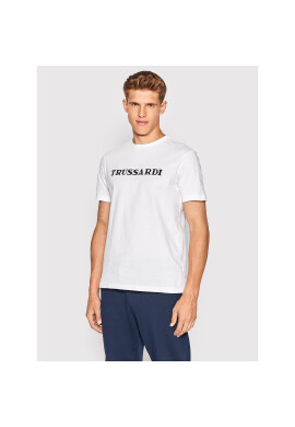 Trussardi Тишърт Logo Print 52T00629 Бял Regular Fit - Pepit.bg