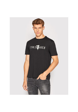 Trussardi Тишърт Logo Print 52T00631 Черен Regular Fit - Pepit.bg