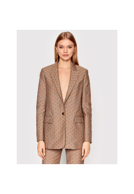 TWINSET Сако 221TP2580 Кафяв Regular Fit - Pepit.bg