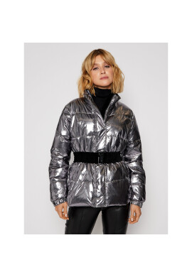 TWINSET Пухено яке 202TT2091 Сребрист Regular Fit - Pepit.bg