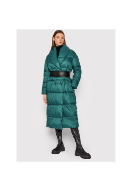 TWINSET Пухено яке 212TT2420 Зелен Regular Fit - Pepit.bg
