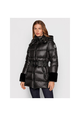 TWINSET Пухено яке 222TP2203 Черен Regular Fit - Pepit.bg