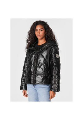 TWINSET Пухено яке 222TT2221 Черен Regular Fit - Pepit.bg