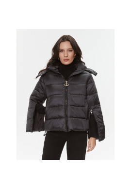 TWINSET Пухено яке 232TP2221 Черен Regular Fit - Pepit.bg