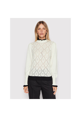 TWINSET Пуловер 222TP3101 Бял Regular Fit - Pepit.bg