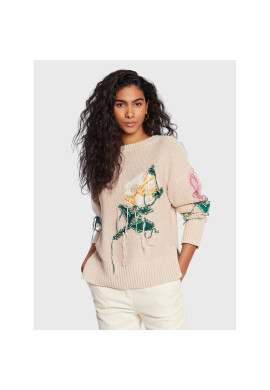 TWINSET Пуловер 231TP3461 Бежов Relaxed Fit - Pepit.bg