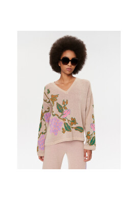 TWINSET Пуловер 232TP3680 Бежов Loose Fit - Pepit.bg