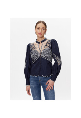 TWINSET Риза 231TP2484 Тъмносин Regular Fit - Pepit.bg