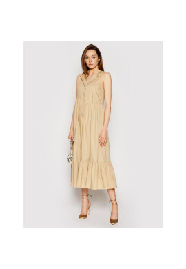 TWINSET Рокля тип риза 211TT2458 Кафяв Regular Fit - Pepit.bg
