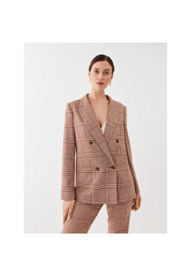 TWINSET Сако 232TP2751 Кафяв Regular Fit - Pepit.bg