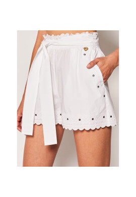 TWINSET Шорти от плат 201TT2064 Бял Regular Fit - Pepit.bg