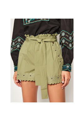 TWINSET Шорти от плат 201TT2064 Зелен Regular Fit - Pepit.bg