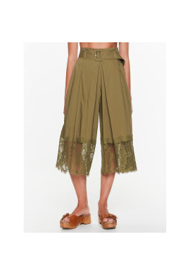 TWINSET Шорти от плат 231TT2085 Зелен Regular Fit - Pepit.bg