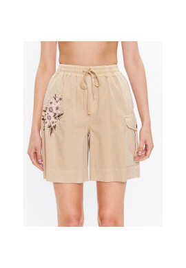 TWINSET Шорти от плат 231TT2391 Бежов Regular Fit - Pepit.bg