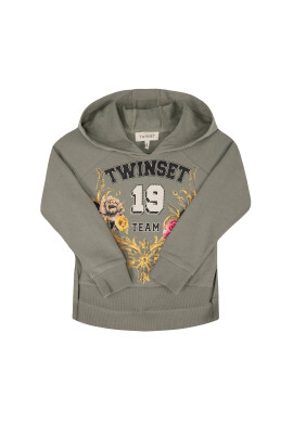 TWINSET Суитшърт 192GJ2444 Зелен Regular Fit - Pepit.bg