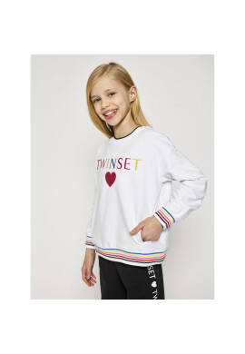 TWINSET Суитшърт 999GJ2011 Бял Regular Fit - Pepit.bg