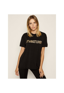 TWINSET Тишърт 192LI2RFF Черен Regular Fit - Pepit.bg