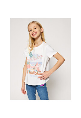 TWINSET Тишърт 201GJ2319 M Бял Regular Fit - Pepit.bg