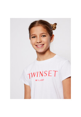 TWINSET Тишърт 201GJ2370 M Бял Regular Fit - Pepit.bg