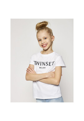 TWINSET Тишърт 201GJ2370 M Бял Regular Fit - Pepit.bg