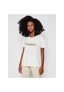 TWINSET Тишърт 211LM28GG Бял Regular Fit - Pepit.bg