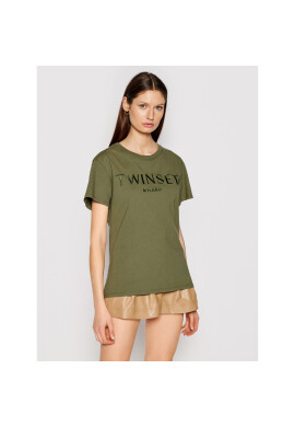 TWINSET Тишърт 211TT2230 Зелен Regular Fit - Pepit.bg