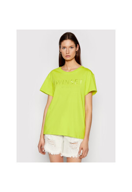TWINSET Тишърт 211TT2230 Зелен Relaxed Fit - Pepit.bg
