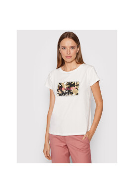 TWINSET Тишърт 212LI2WKK Бял Regular Fit - Pepit.bg