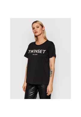 TWINSET Тишърт 212TP2211 Черен Regular Fit - Pepit.bg