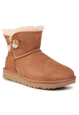 Ugg Апрески W Mini Bailey Button Bling 1016554 Кафяв - Pepit.bg
