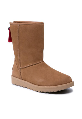 Ugg Обувки W Classic Short Logo Zip 1122672 Кафяв - Pepit.bg