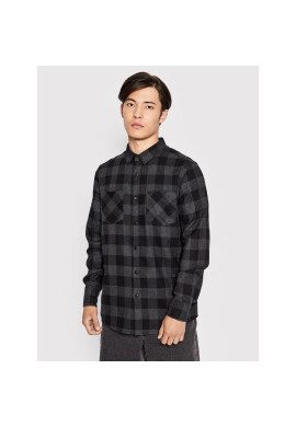 Urban Classics Риза Checked TB297 Сив Regular Fit - Pepit.bg