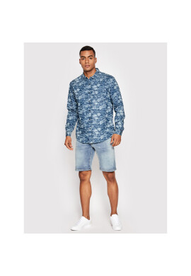Urban Classics Риза Printed Palm TB2200 Син Regular Fit - Pepit.bg