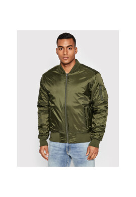 Urban Classics Яке бомбър Basic TB861 Зелен Regular Fit - Pepit.bg