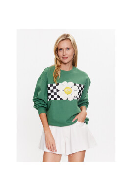 Vans Суитшърт Oversized Floral Crew VN00074E Зелен Regular Fit - Pepit.bg